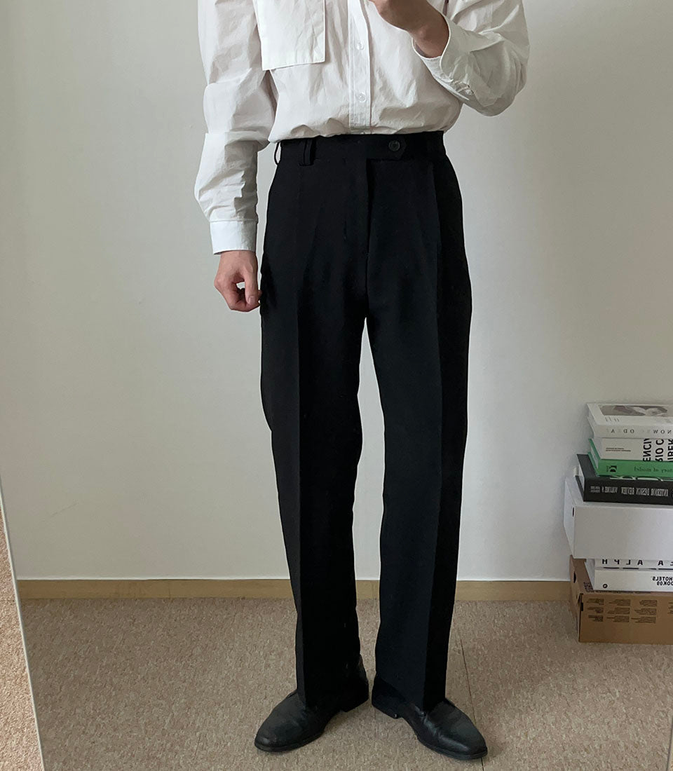 High-Waist Casual Trousers