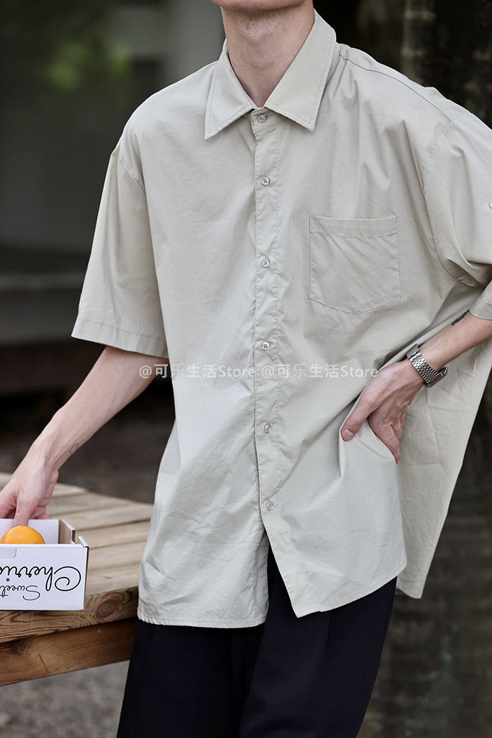 White Cotton Casual Shirt