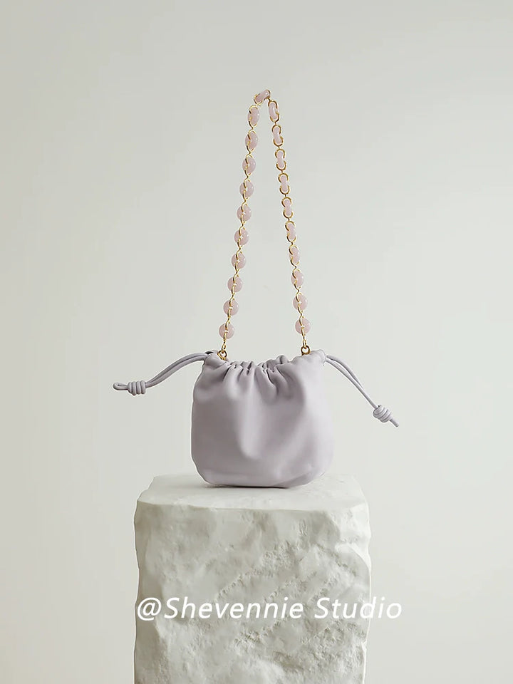 Pearl Chain Bucket Bag