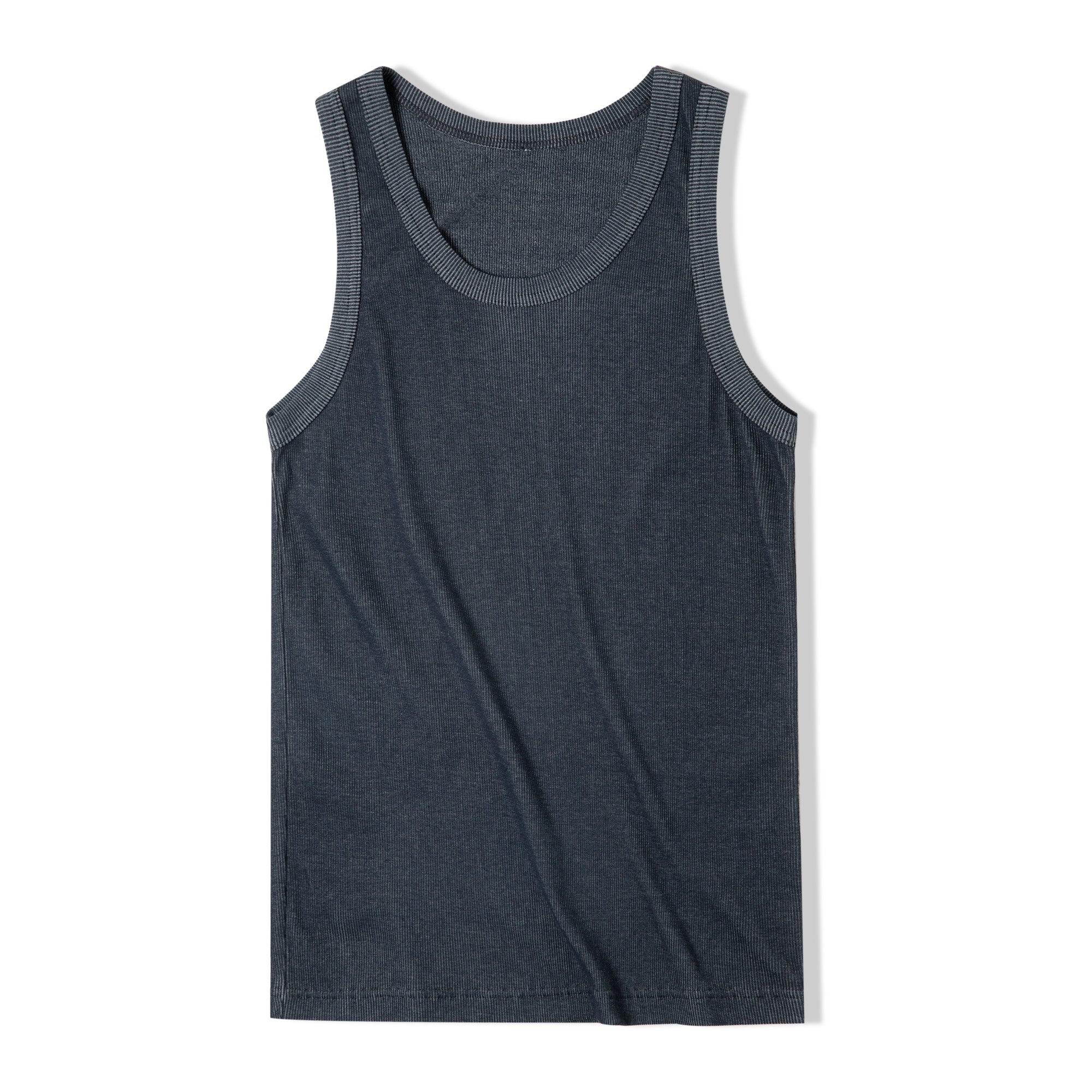 Retro Solid Color Sleeveless Cotton Vest - Men's Summer Outdoor Fitness Shirt