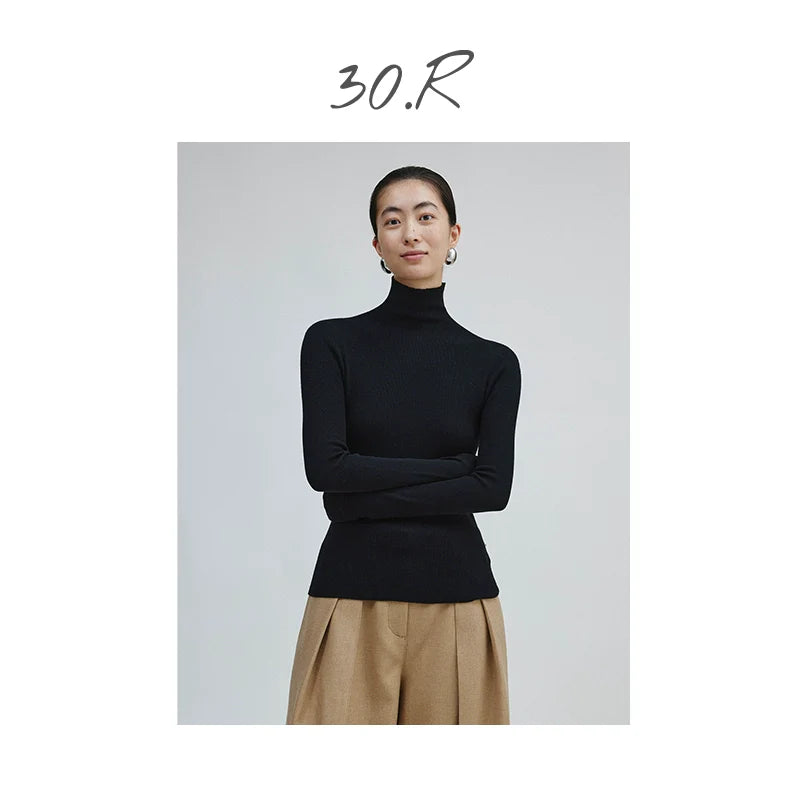 Natural Silk Cashmere Turtleneck