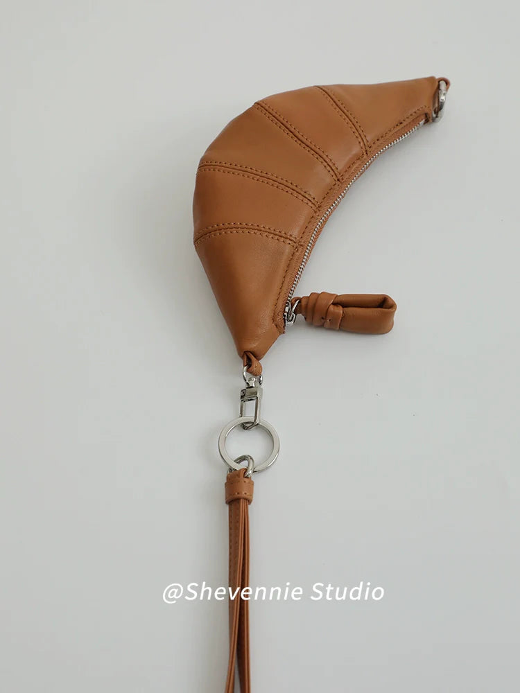 Mini Croissant Leather Bag