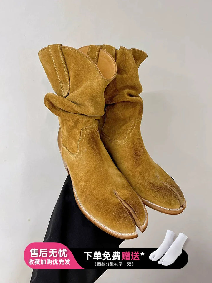 Sheepskin Split-Toe Boots