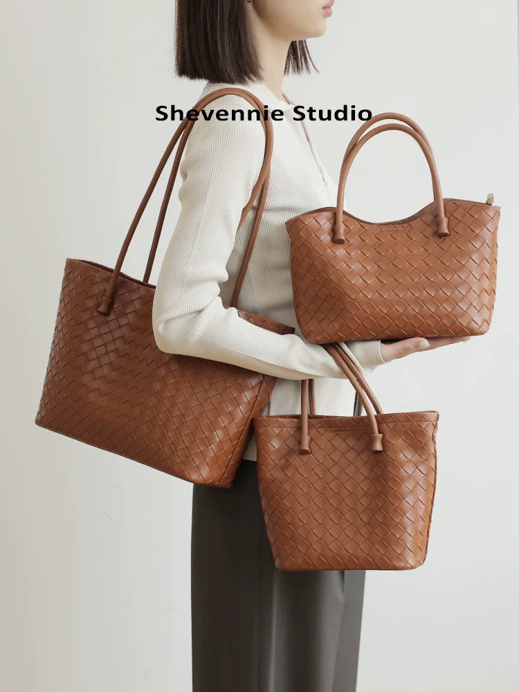 Sienna Woven Leather Tote