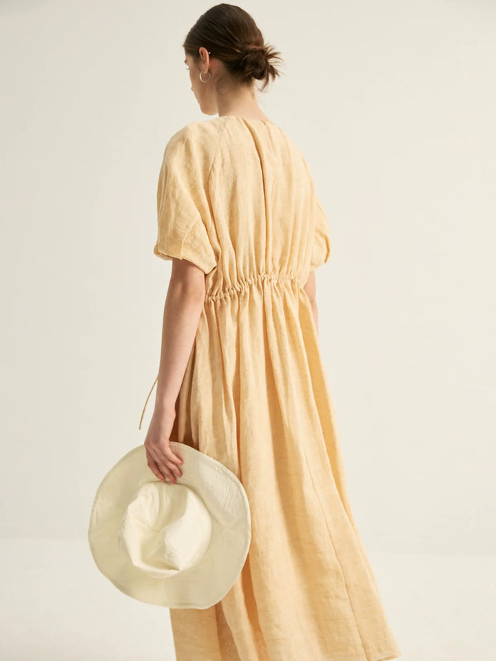 Linen Puff Dress