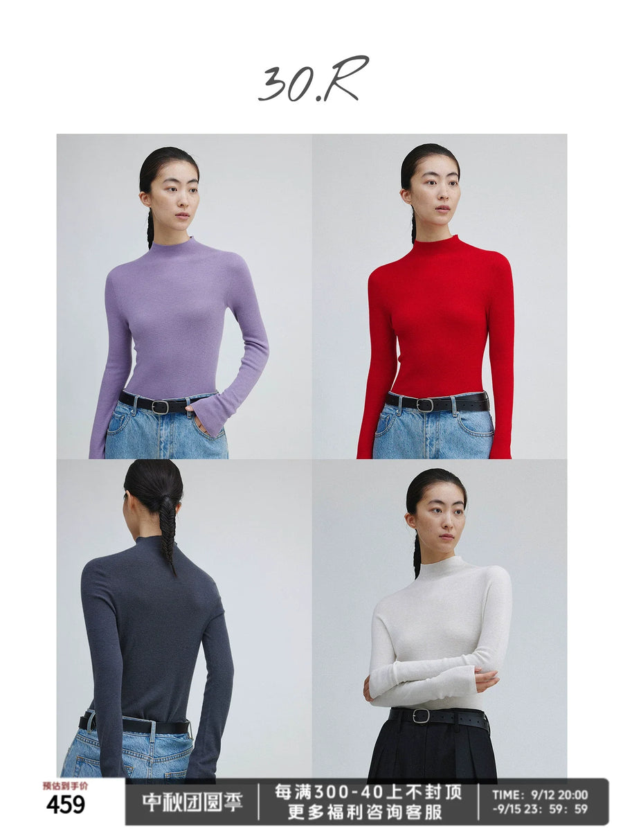 Eminence Half-High Collar Sweater