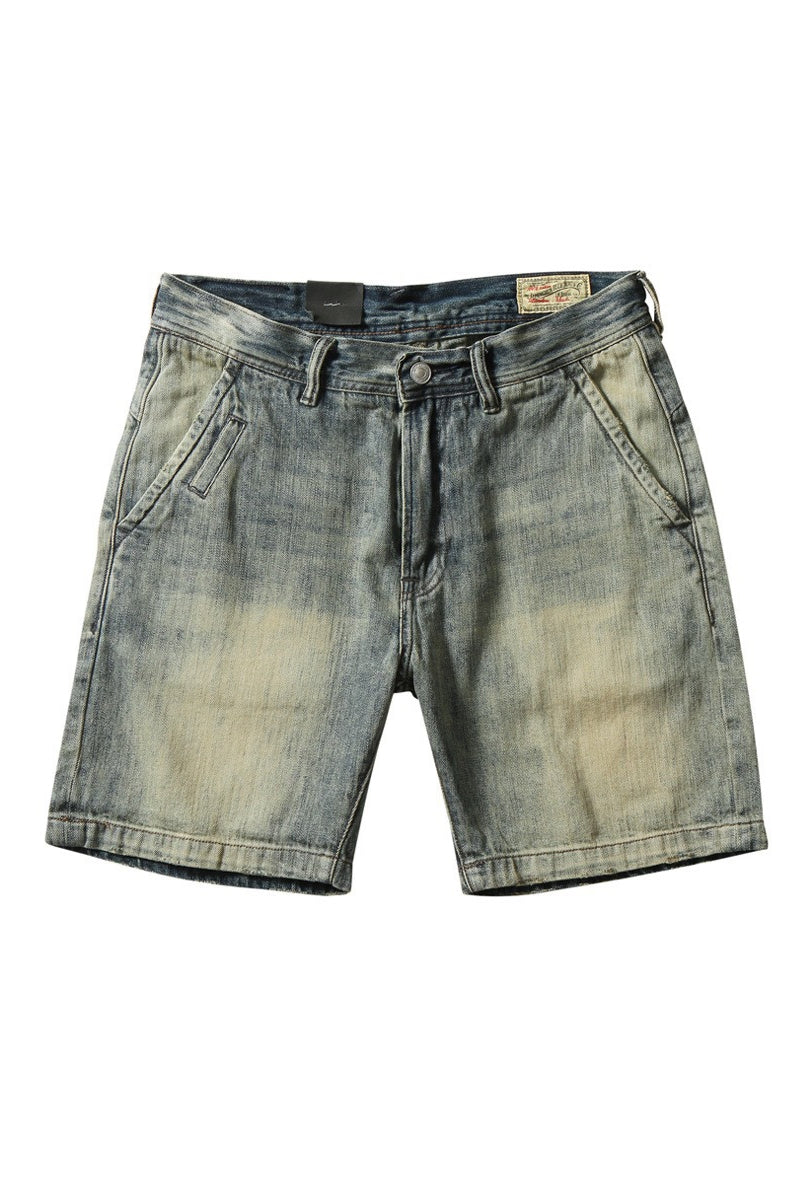 Washed Denim Shorts