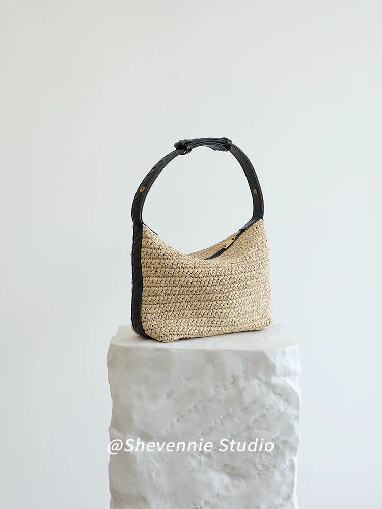 Woven Leather Shoulder Bag