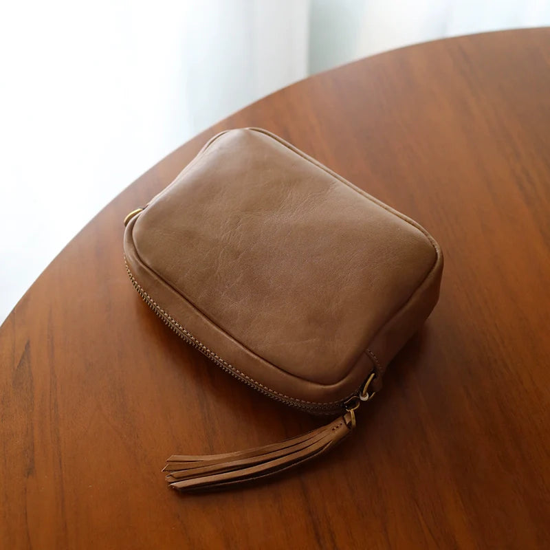 Leather Messenger Crossbody