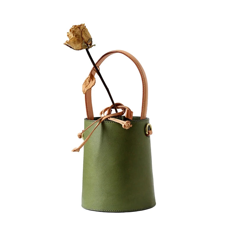 Rongqing Leather Bucket Bag