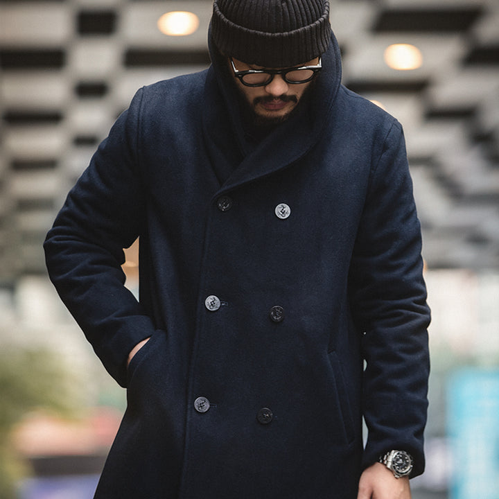 Navy Woolen Coat