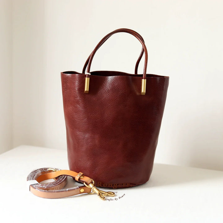 Soft Leather Bucket Bag