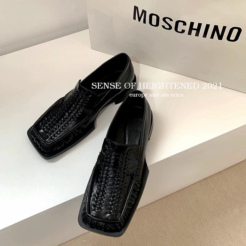 Sleek Woven Loafers