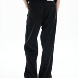 PU High Texture Loose All-Match Leather Pants