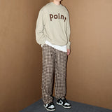 Men's Plaid Woolen Wide-Leg Pants Autumn/Winter Trendy Brand