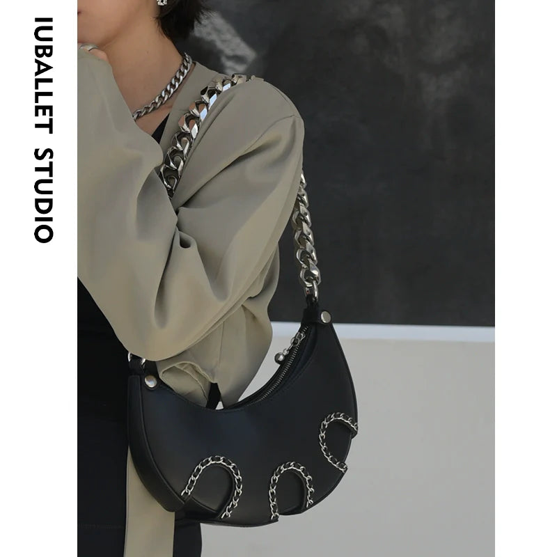 Leather Crescent Saddle Bag