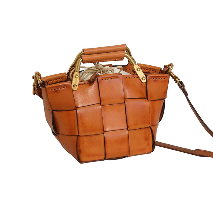 Leather Woven Mini Bag