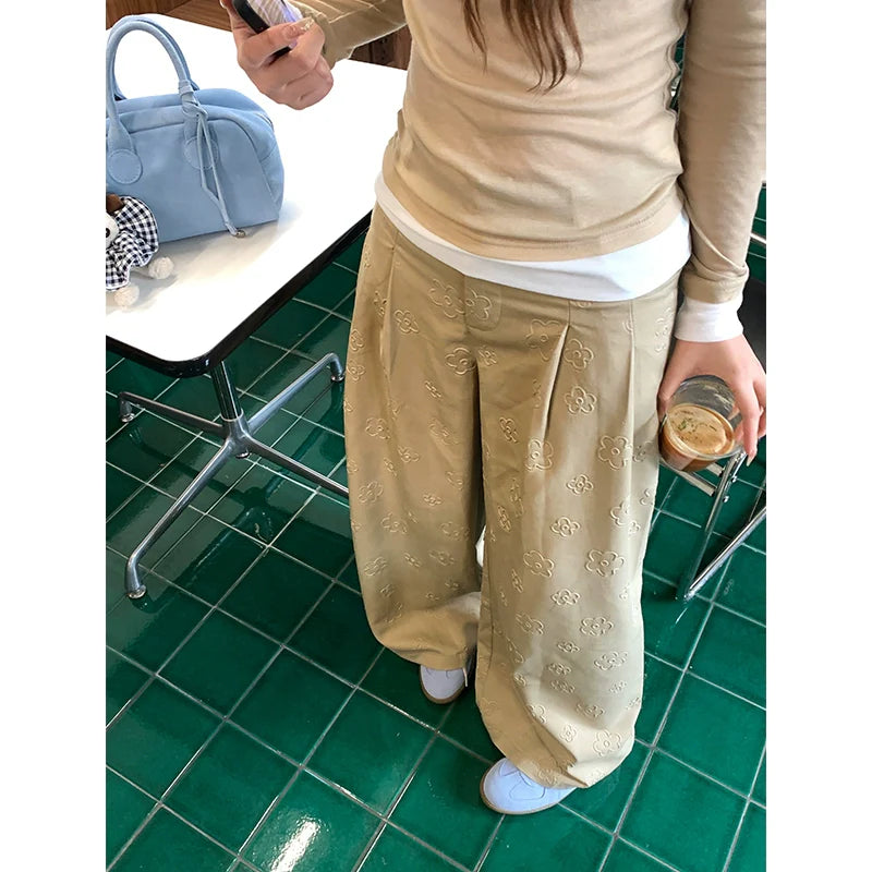 Khaki Drape Trousers