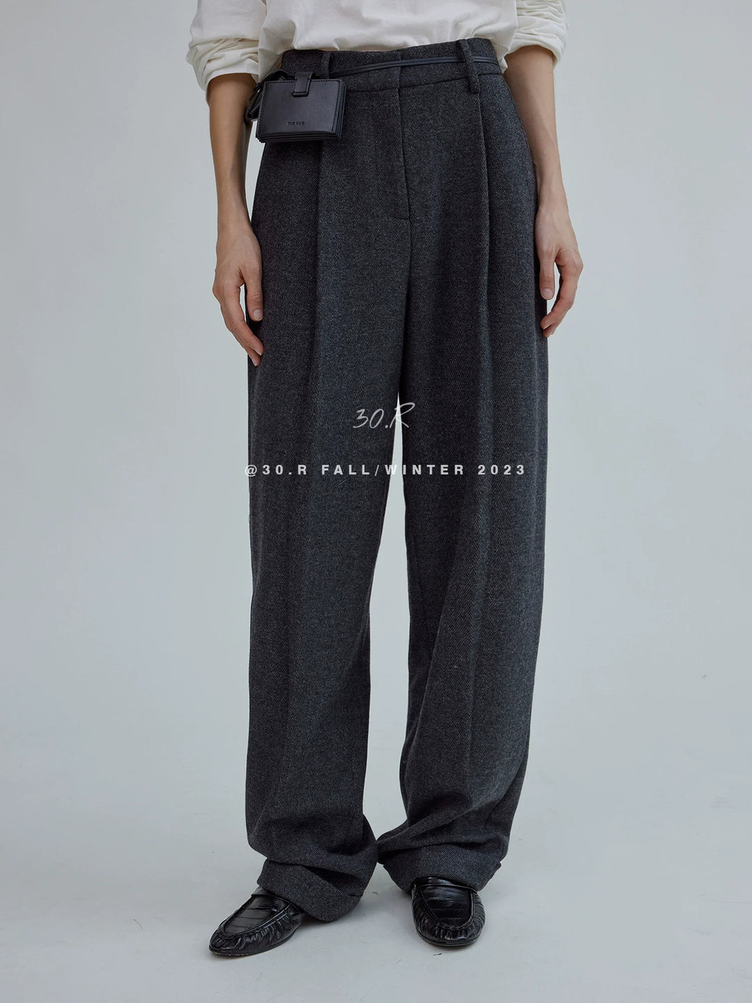 Herringbone Tapered Trousers