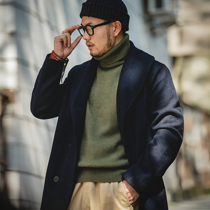 Navy Woolen Coat