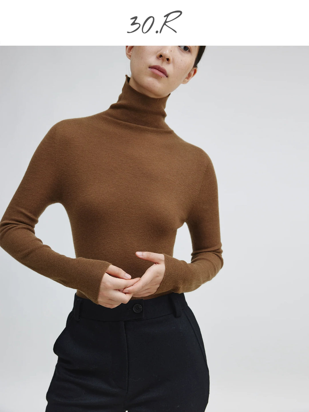 Silk-Cashmere Turtleneck