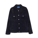 Korean Designer Lace Hollow Lapel Jacket for Spring and Summer