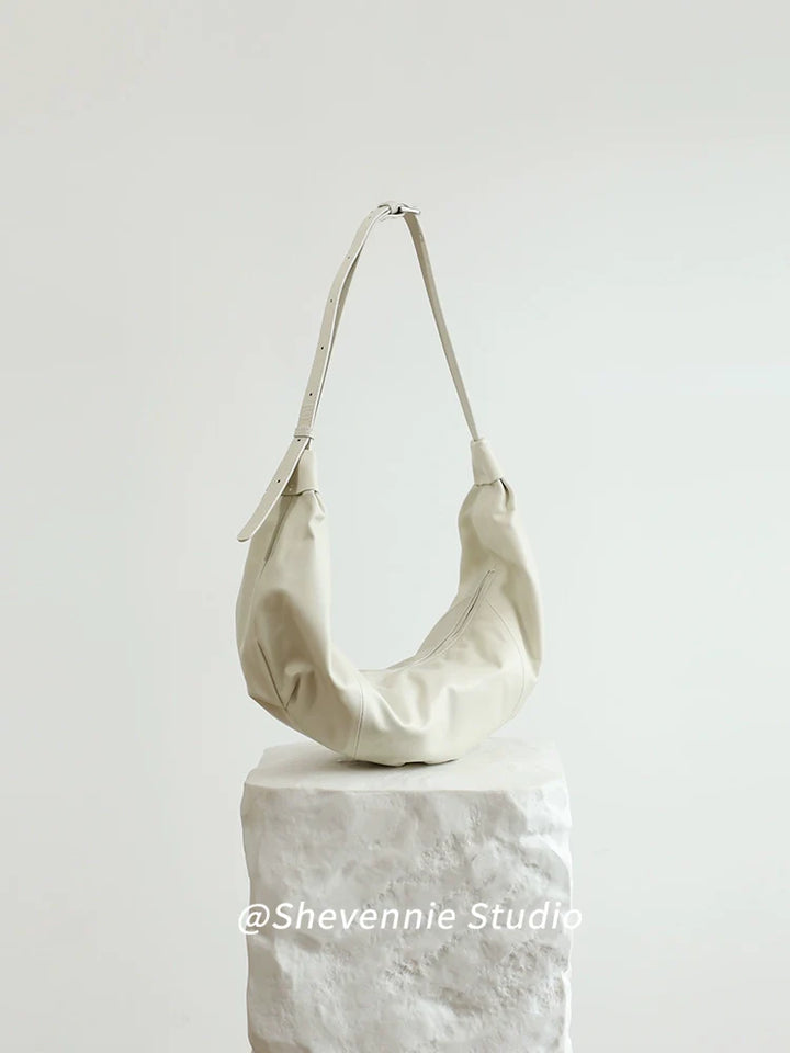 Shevennie Leather Croissant Bag