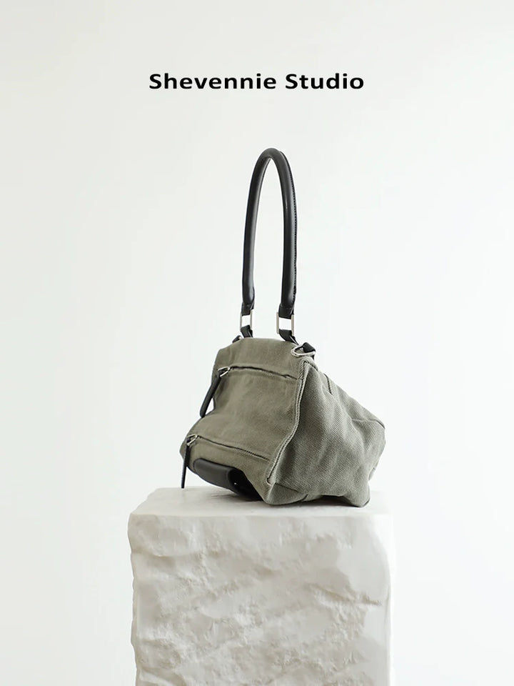 Canvas Leather Tote