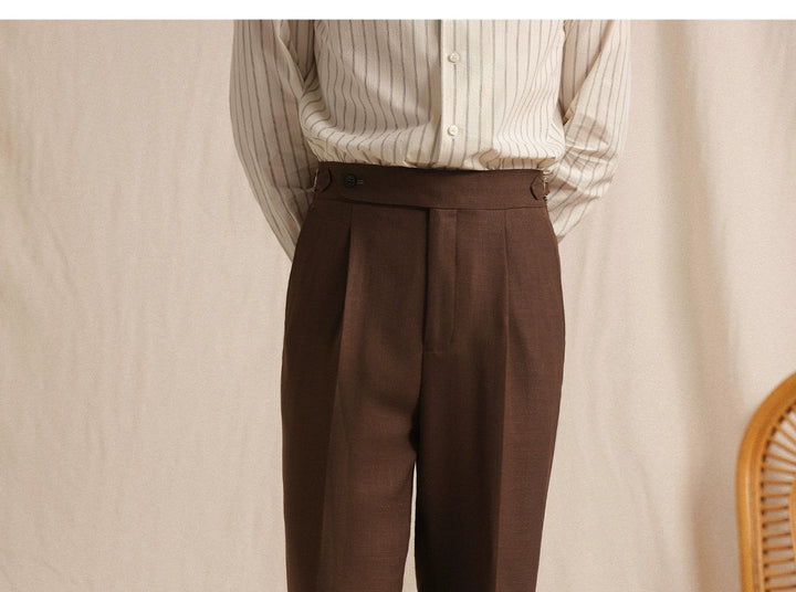 Herringbone Linen Trousers