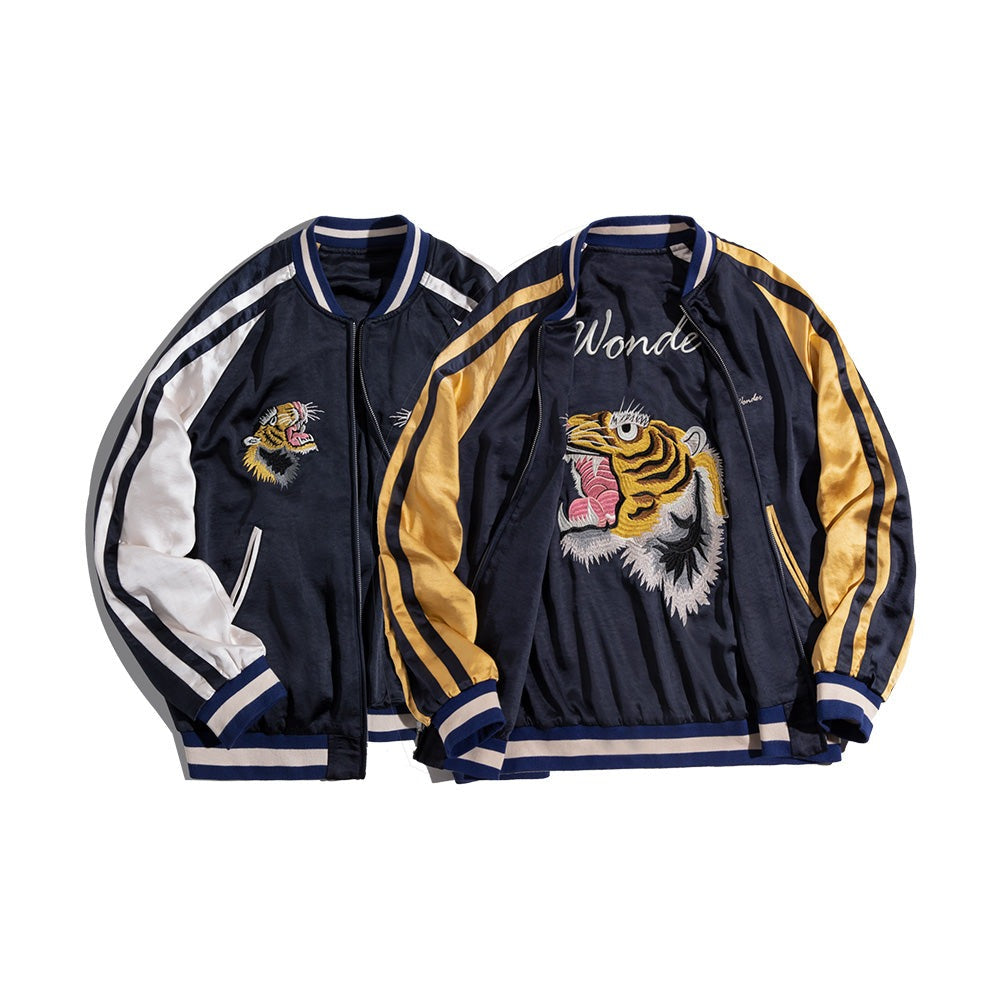 Madden Yokosuka Tiger Embroidery Jacket - Retro Japanese Style