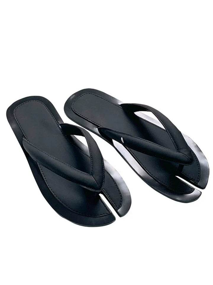 Sheepskin Split-Toe Flip-Flops