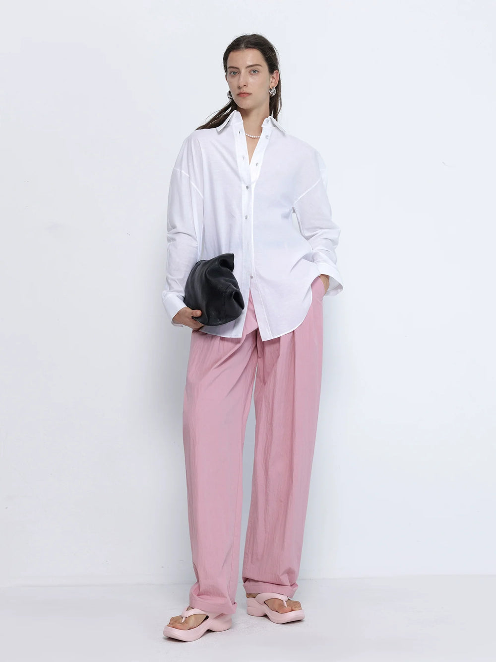 Natural Pleated Trousers