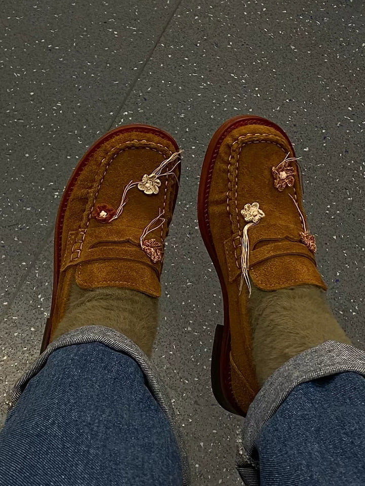 Sheepskin Suede Loafers