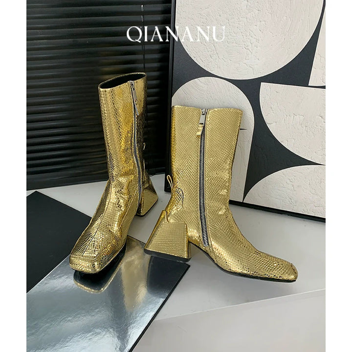 Sophisticated Square Toe Boots