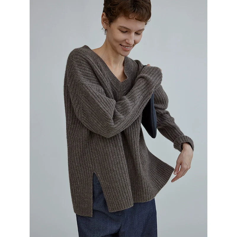 Yak Wool V-Neck Sweater