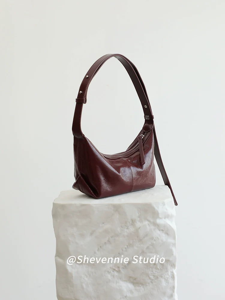 Sophisticated Leather Dumpling Bag