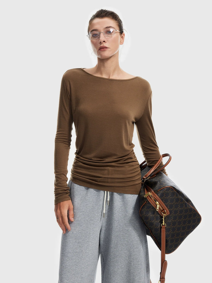 Lyocell Wool Asymmetrical Top