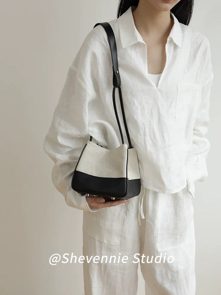 Canvas Leather Tote