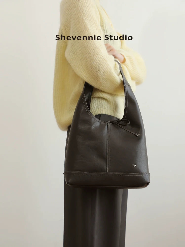 Bow Leather Tote