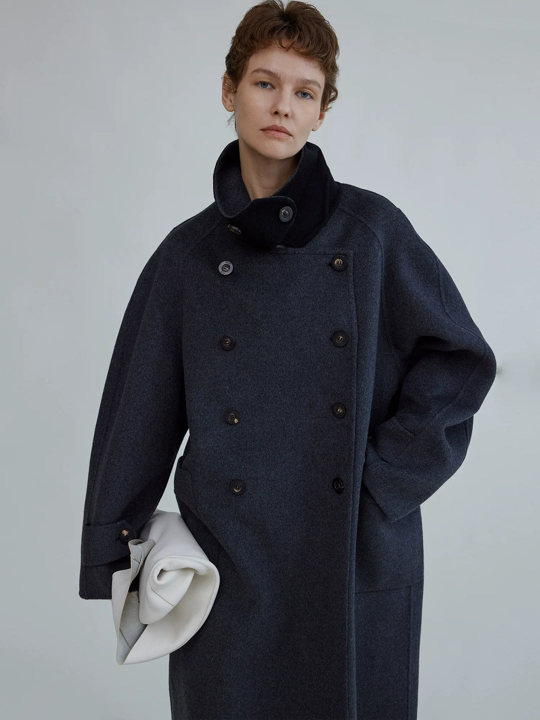 Cashmere Wool Double-Breasted Coat