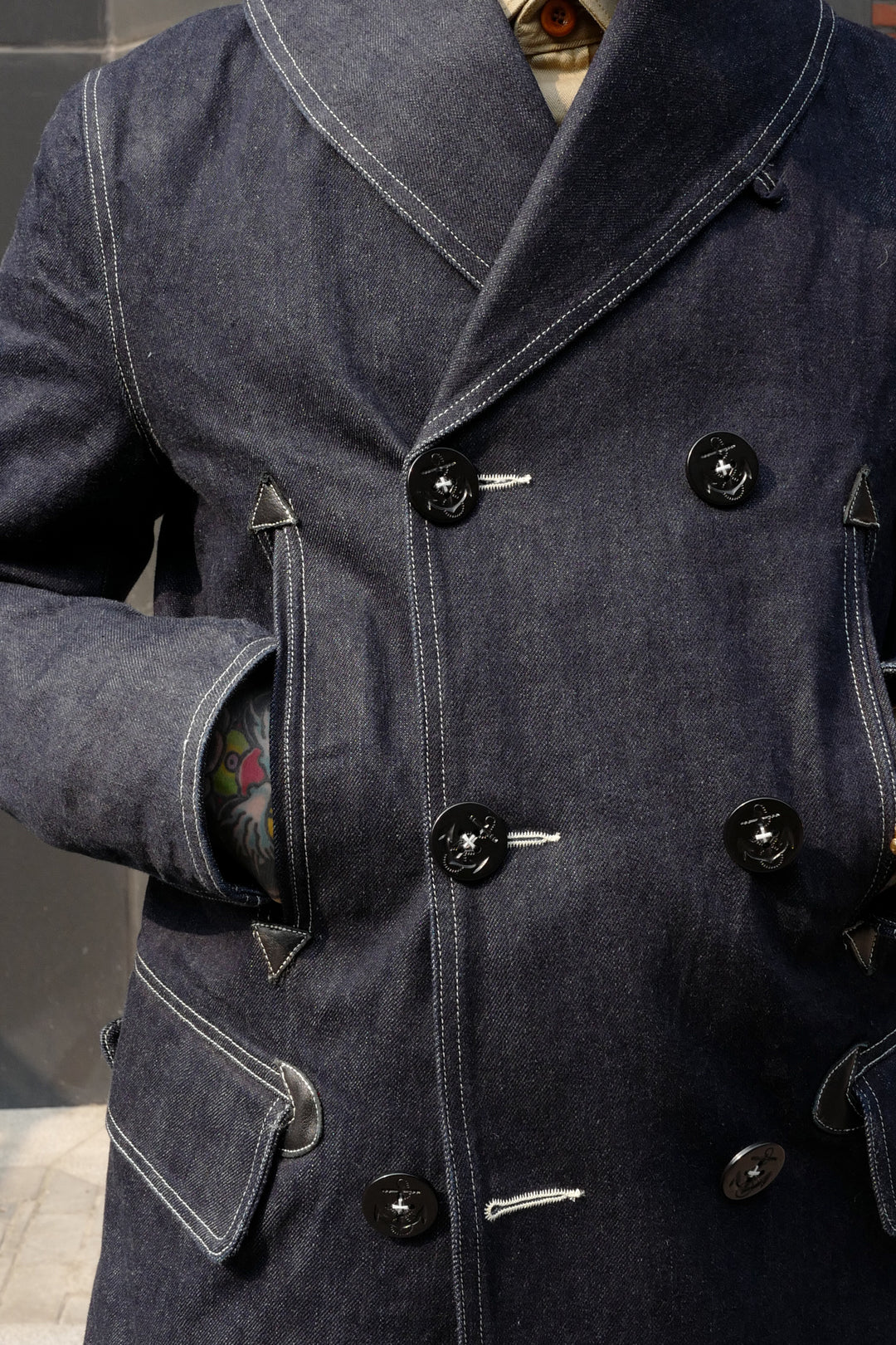 Wool Denim Coat