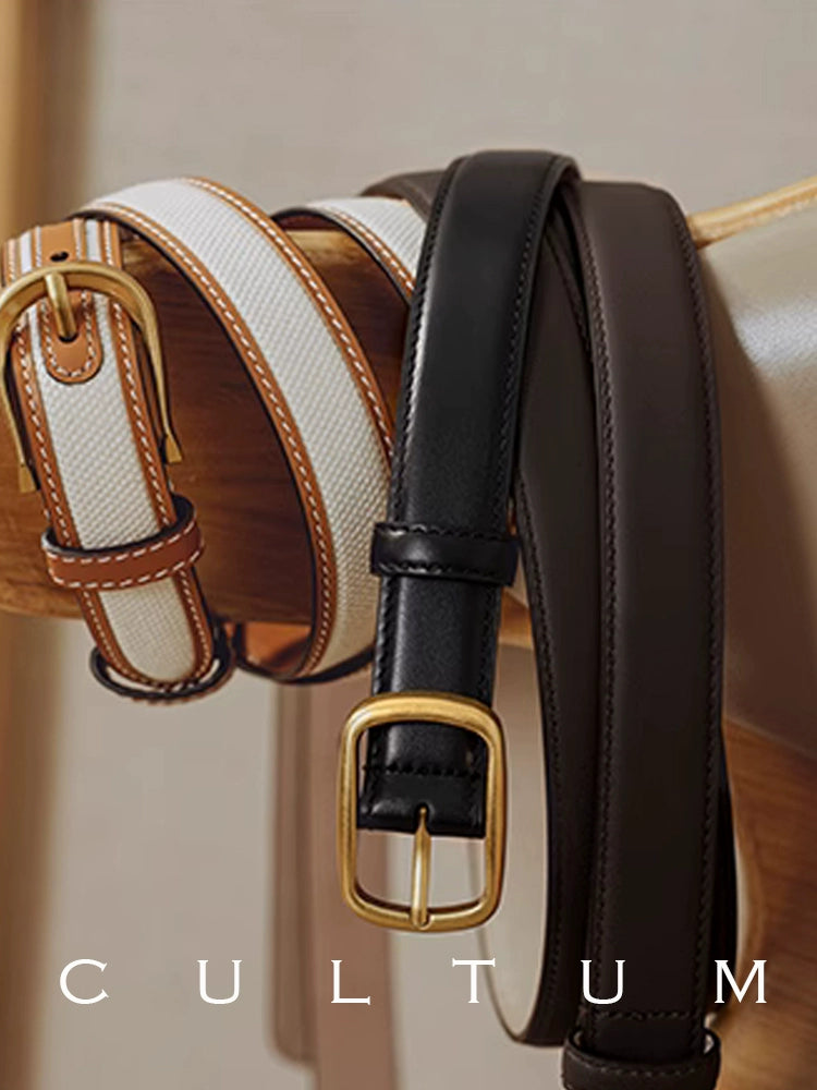 Leather Pin Buckle Belt