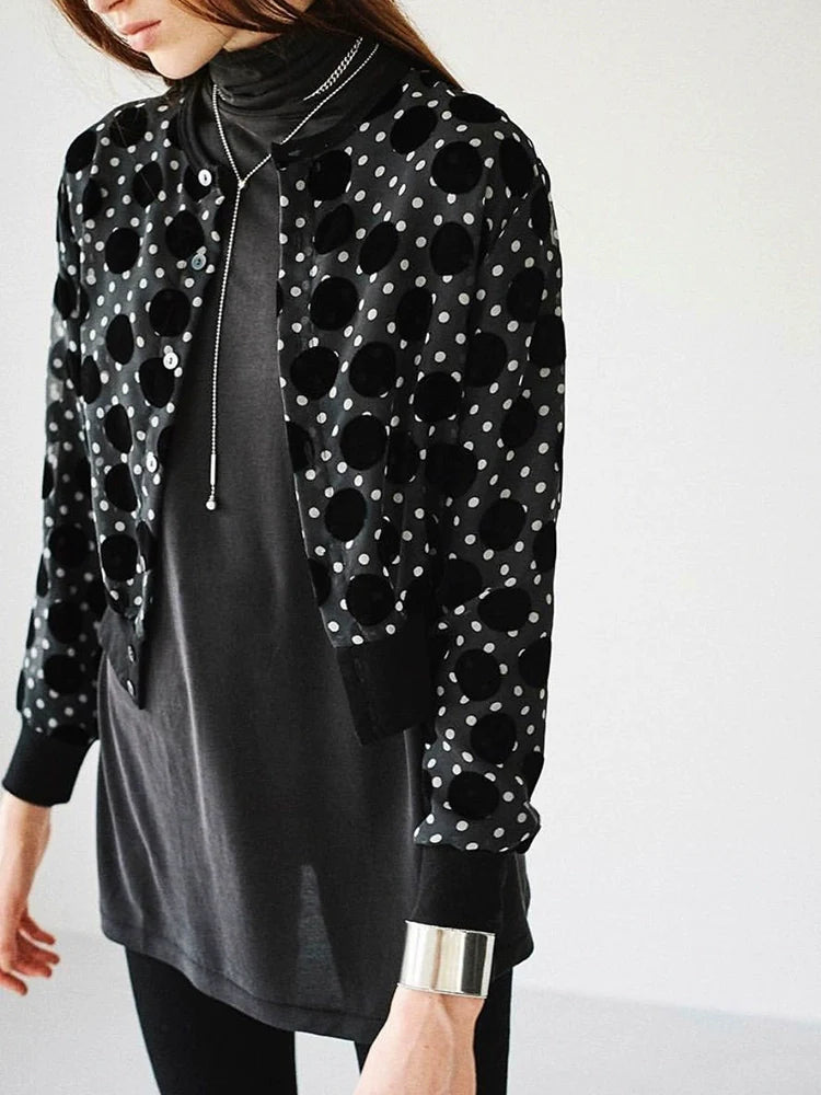 Polka Dot Lace Cardigan