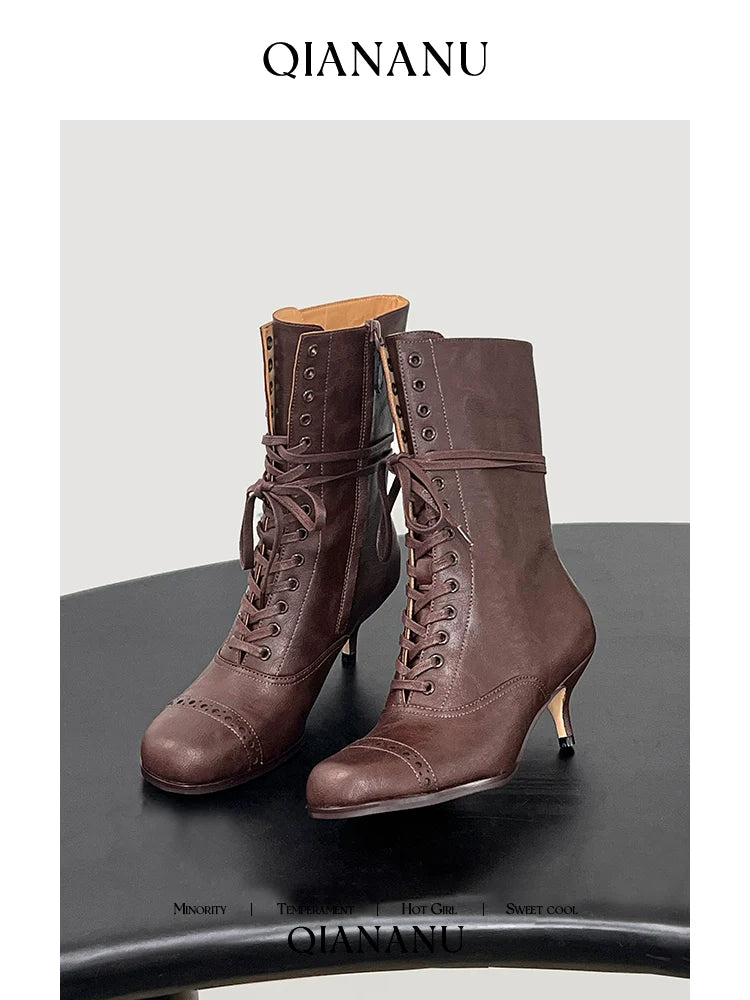 Leather Western Stiletto Boots