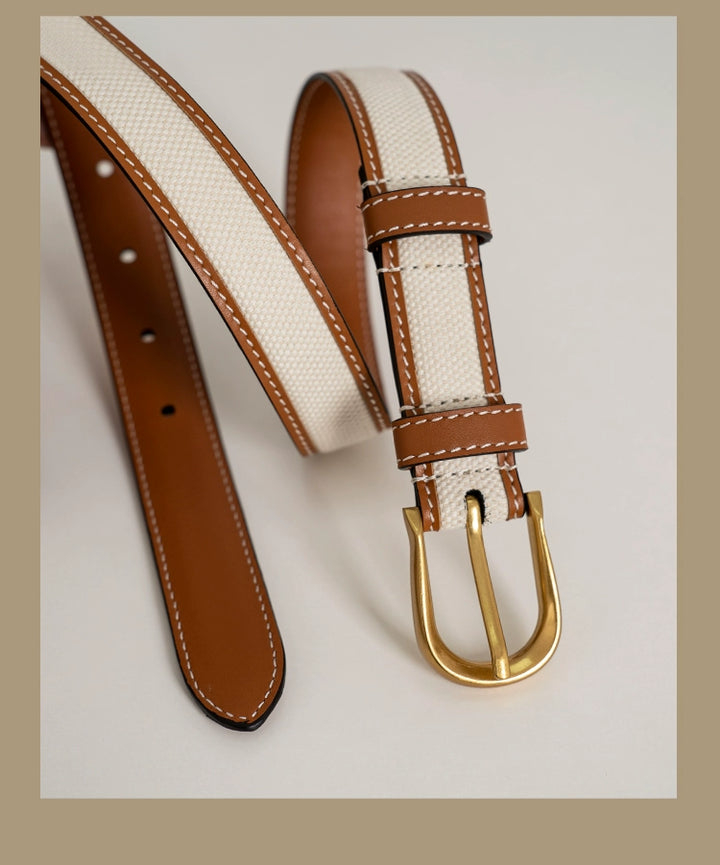 Leather Pin Buckle Belt