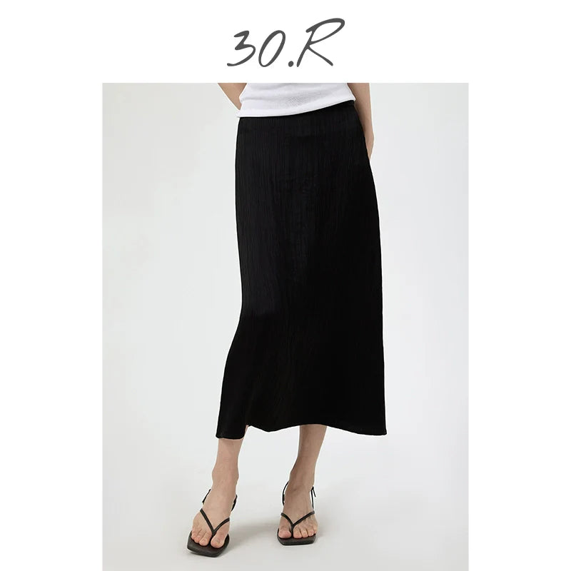 Acetate Midi Skirt