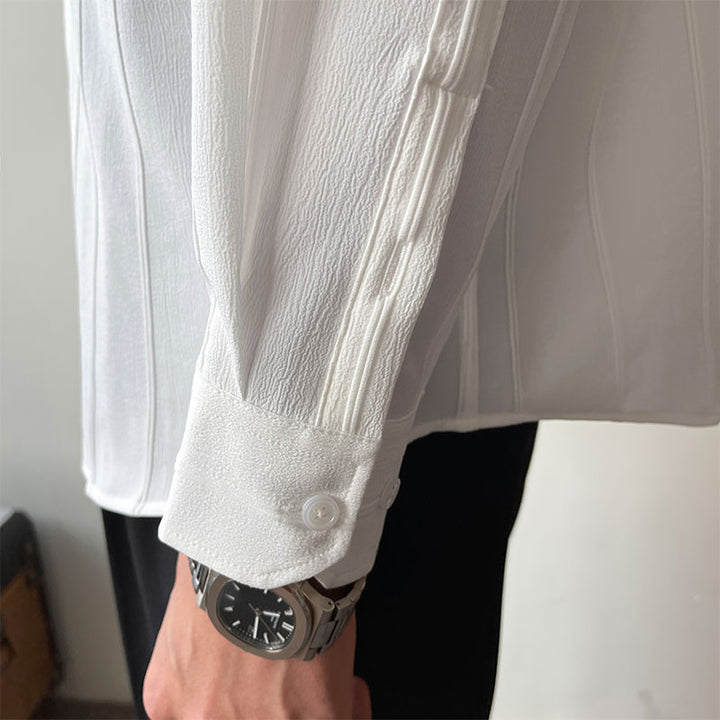 Textured White Shirt