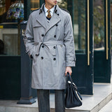 Men's Double-breasted Mid-length Coat
