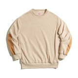 Retro Stitching Sweater Fleece Loose Jacket for Men