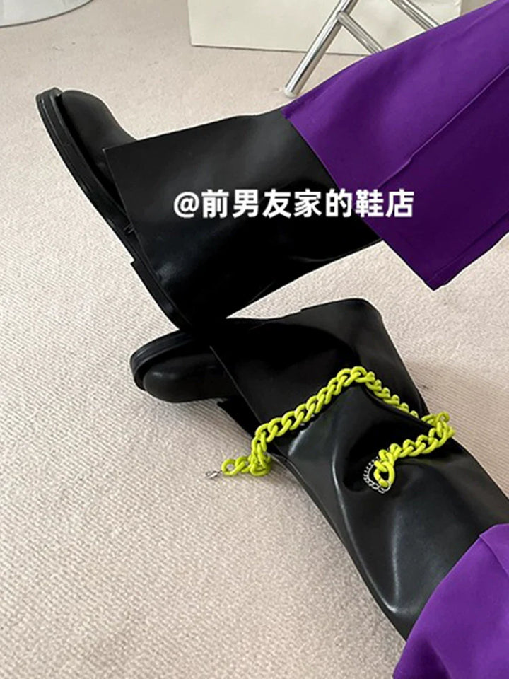 Leather Ex-Boyfriend Boots